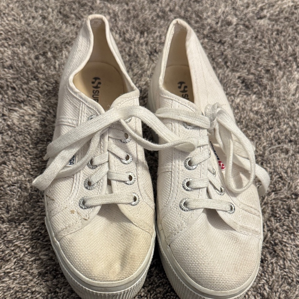 Superga White Canvas Sneakers
